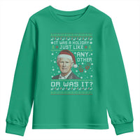 True Crime Christmas Keith Youth Sweatshirt Funny It Was A Holiday Just Like Any Other Or Was It Bloody Hand - Wonder Print Shop