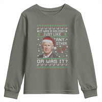 True Crime Christmas Keith Youth Sweatshirt Funny It Was A Holiday Just Like Any Other Or Was It Bloody Hand - Wonder Print Shop