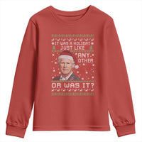 True Crime Christmas Keith Youth Sweatshirt Funny It Was A Holiday Just Like Any Other Or Was It Bloody Hand - Wonder Print Shop