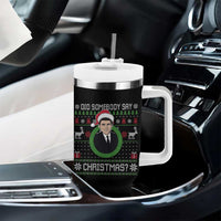 Did Somebody Say Christmas Tumbler With Handle Funny 90s Movie Lloyd Xmas - Wonder Print Shop