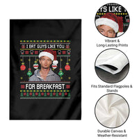 Funny Christmas Jeffrey Dahmer Garden Flag I Eat Guys Like You For Breakfast Serial Killer - Wonder Print Shop