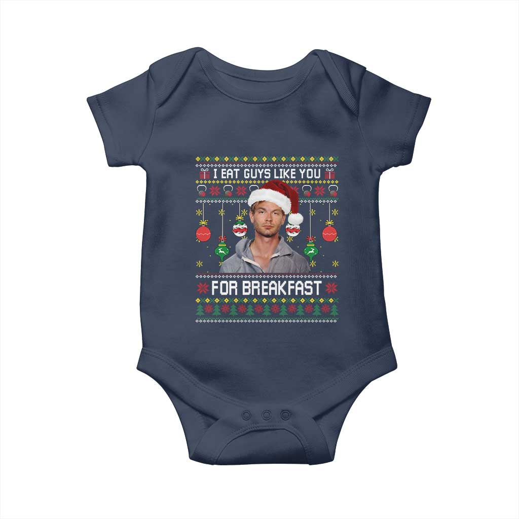 Funny Christmas Jeffrey Dahmer Baby Onesie I Eat Guys Like You For Breakfast Serial Killer - Wonder Print Shop