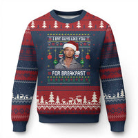 Funny Xmas Jeffrey Dahmer Ugly Christmas Sweater I Eat Guys Like You For Breakfast Serial Killer - Wonder Print Shop
