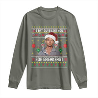 Funny Christmas Jeffrey Dahmer Long Sleeve Shirt I Eat Guys Like You For Breakfast Serial Killer - Wonder Print Shop