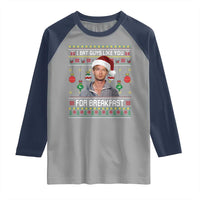 Funny Christmas Jeffrey Dahmer Raglan Shirt I Eat Guys Like You For Breakfast Serial Killer - Wonder Print Shop