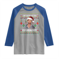 Funny Christmas Jeffrey Dahmer Raglan Shirt I Eat Guys Like You For Breakfast Serial Killer - Wonder Print Shop