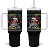 Funny Christmas Jeffrey Dahmer Tumbler With Handle I Eat Guys Like You For Breakfast Serial Killer - Wonder Print Shop