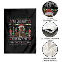 Funny Christmas Billy Meme Garden Flag I Aint Asking For The World Here Just An 8 Ball And 2 Million Dollars - Wonder Print Shop