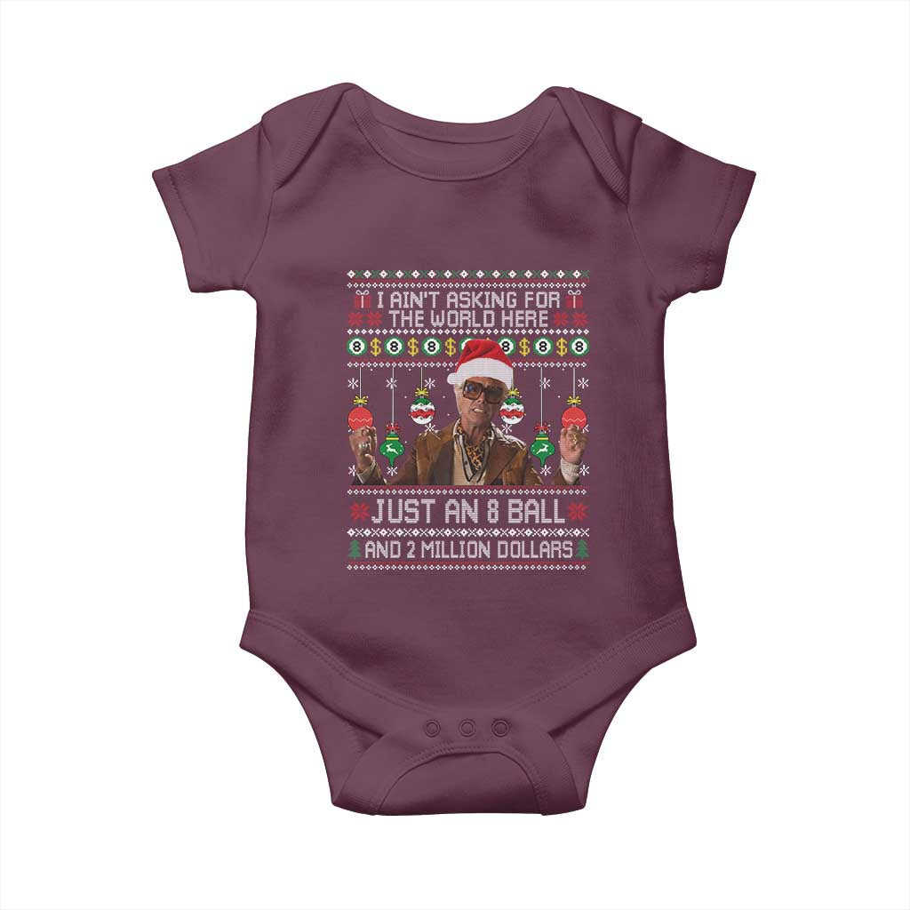 Funny Christmas Billy Meme Baby Onesie I Aint Asking For The World Here Just An 8 Ball And 2 Million Dollars - Wonder Print Shop