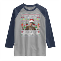 Funny Christmas Billy Meme Raglan Shirt I Aint Asking For The World Here Just An 8 Ball And 2 Million Dollars - Wonder Print Shop