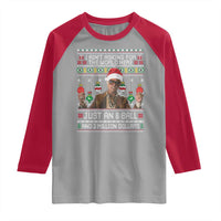 Funny Christmas Billy Meme Raglan Shirt I Aint Asking For The World Here Just An 8 Ball And 2 Million Dollars - Wonder Print Shop