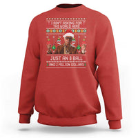 Funny Christmas Billy Meme Sweatshirt I Aint Asking For The World Here Just An 8 Ball And 2 Million Dollars - Wonder Print Shop