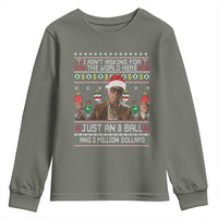Funny Christmas Billy Meme Youth Sweatshirt I Aint Asking For The World Here Just An 8 Ball And 2 Million Dollars - Wonder Print Shop