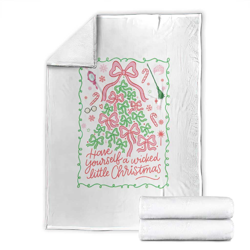 Have Yourself A Wicked Little Christmas Throw Blanket Funny Xmas Wizard Princess - Wonder Print Shop