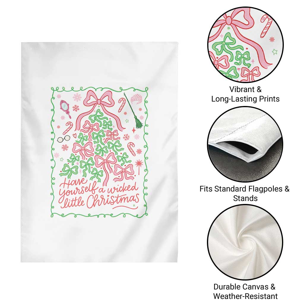 Have Yourself A Wicked Little Christmas Garden Flag Funny Xmas Wizard Princess - Wonder Print Shop