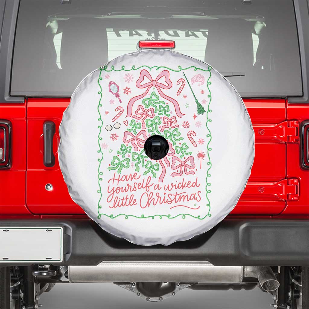 Have Yourself A Wicked Little Christmas Spare Tire Cover Funny Xmas Wizard Princess - Wonder Print Shop