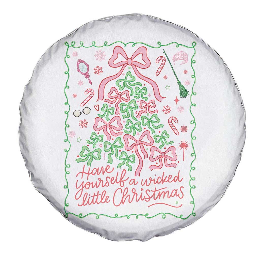 Have Yourself A Wicked Little Christmas Spare Tire Cover Funny Xmas Wizard Princess - Wonder Print Shop