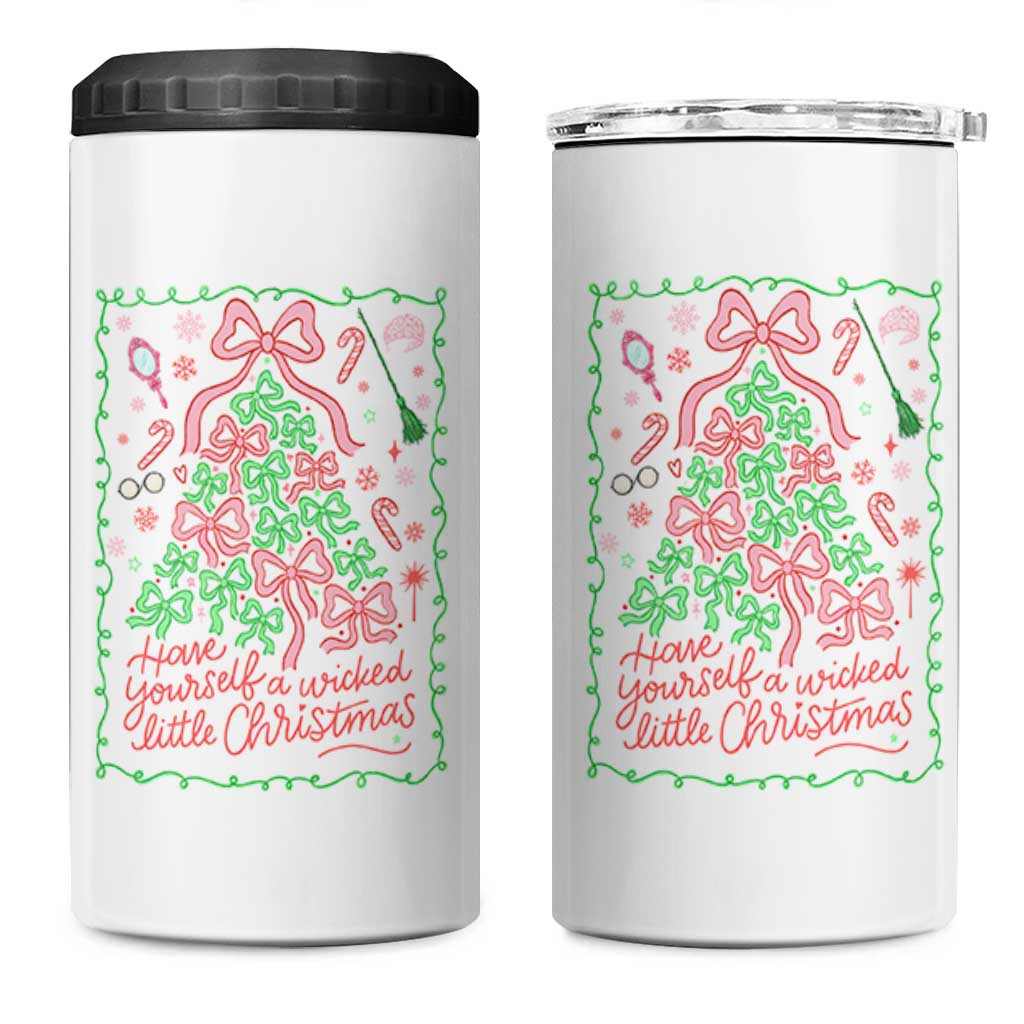 Have Yourself A Wicked Little Christmas 4 in 1 Can Cooler Tumbler Funny Xmas Wizard Princess - Wonder Print Shop