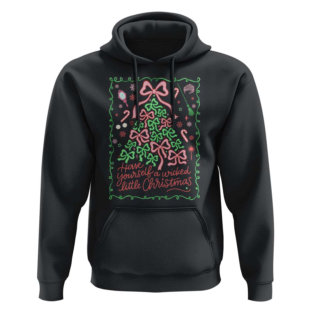 Have Yourself A Wicked Little Christmas Hoodie Funny Xmas Wizard Princess - Wonder Print Shop