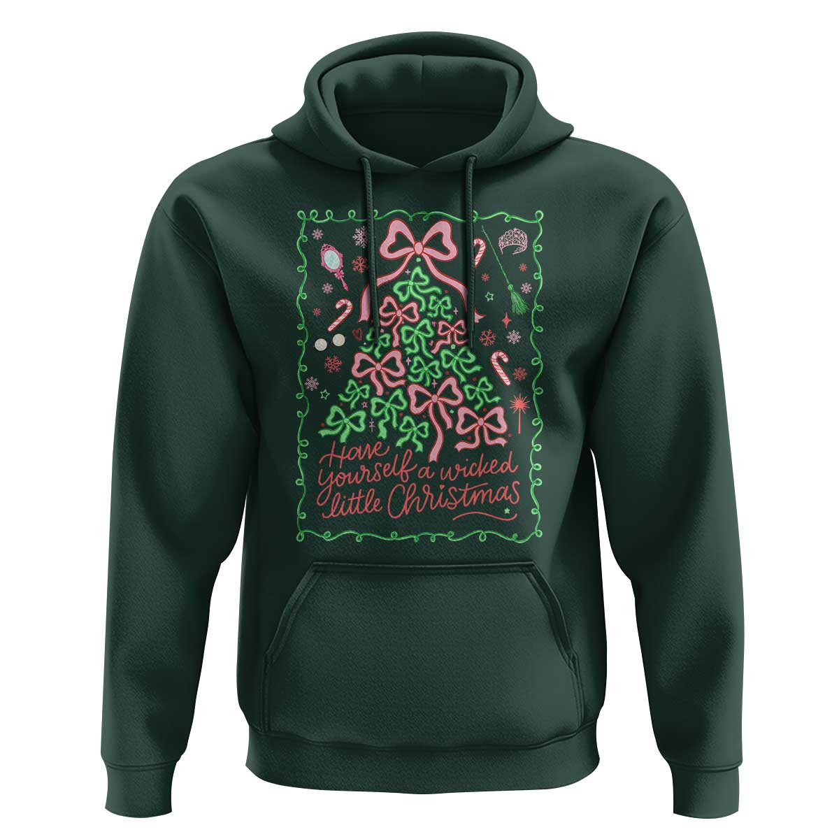 Have Yourself A Wicked Little Christmas Hoodie Funny Xmas Wizard Princess - Wonder Print Shop