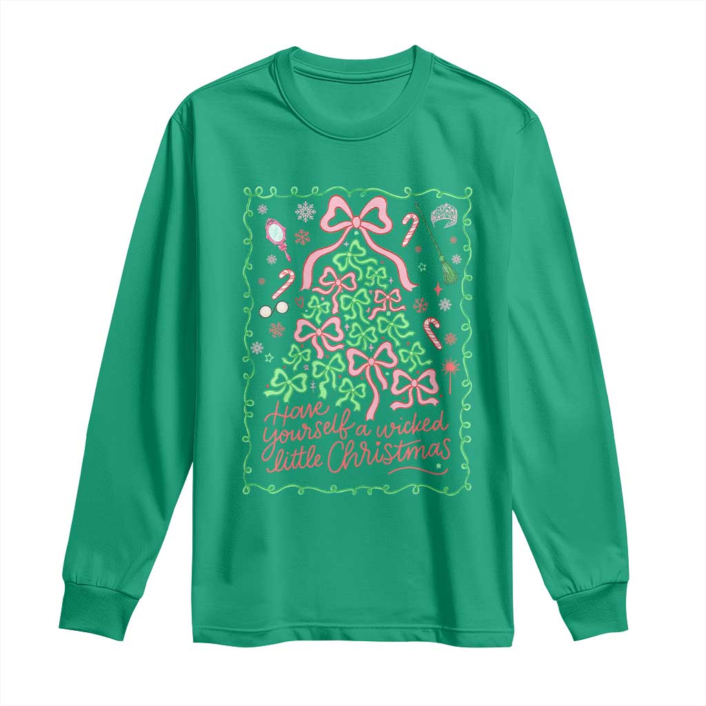 Have Yourself A Wicked Little Christmas Long Sleeve Shirt Funny Xmas Wizard Princess - Wonder Print Shop