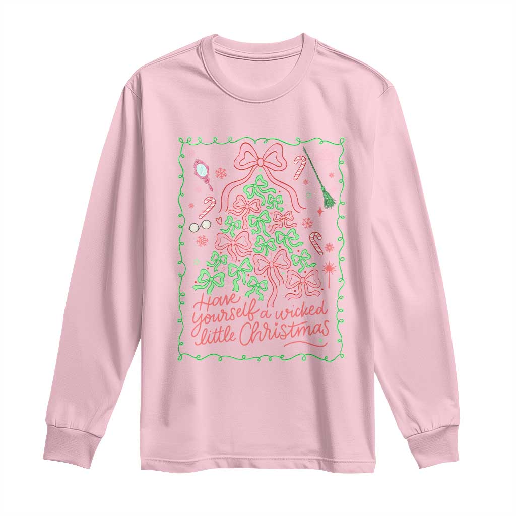 Have Yourself A Wicked Little Christmas Long Sleeve Shirt Funny Xmas Wizard Princess - Wonder Print Shop