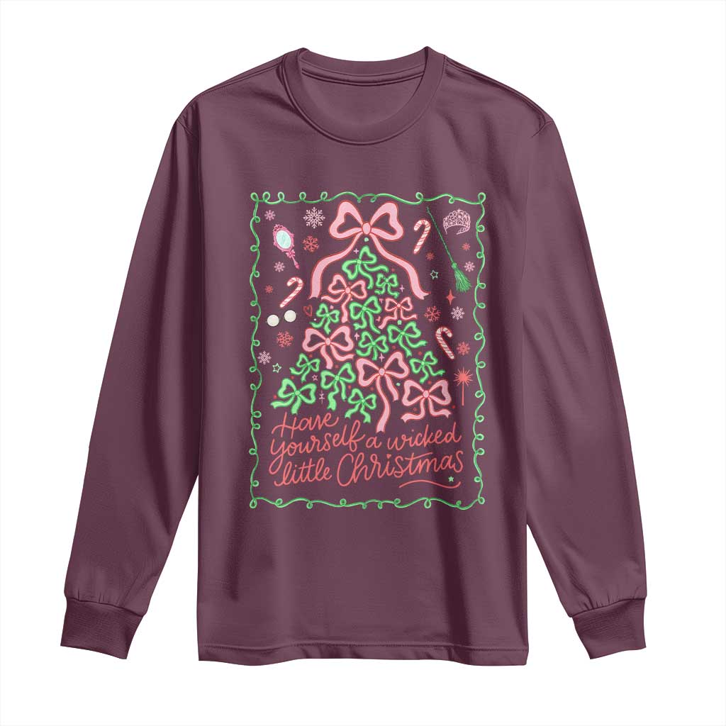 Have Yourself A Wicked Little Christmas Long Sleeve Shirt Funny Xmas Wizard Princess - Wonder Print Shop
