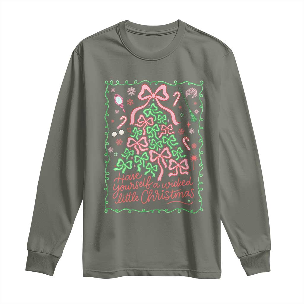 Have Yourself A Wicked Little Christmas Long Sleeve Shirt Funny Xmas Wizard Princess - Wonder Print Shop