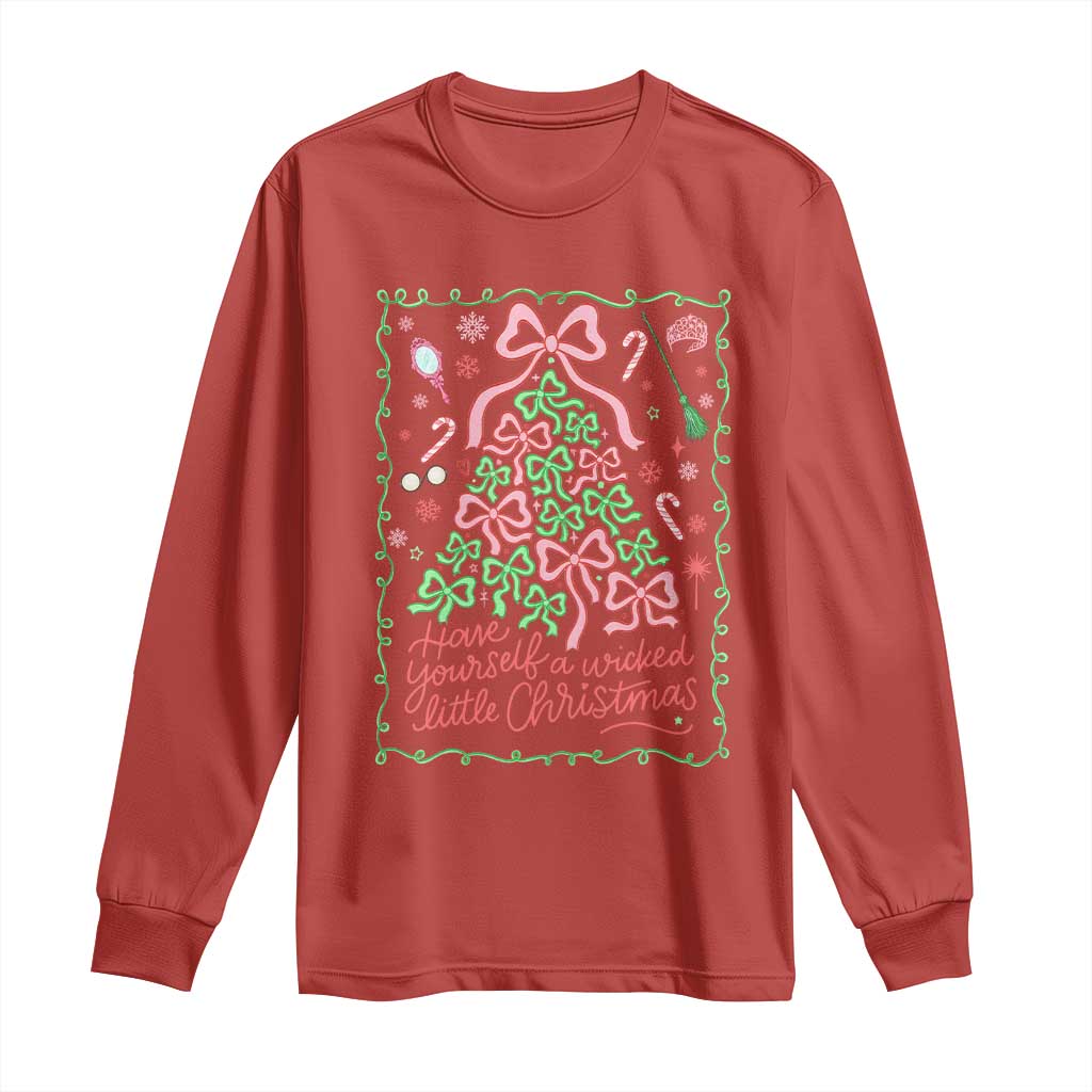 Have Yourself A Wicked Little Christmas Long Sleeve Shirt Funny Xmas Wizard Princess - Wonder Print Shop