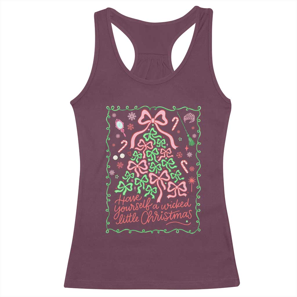 Have Yourself A Wicked Little Christmas Racerback Tank Top Funny Xmas Wizard Princess - Wonder Print Shop