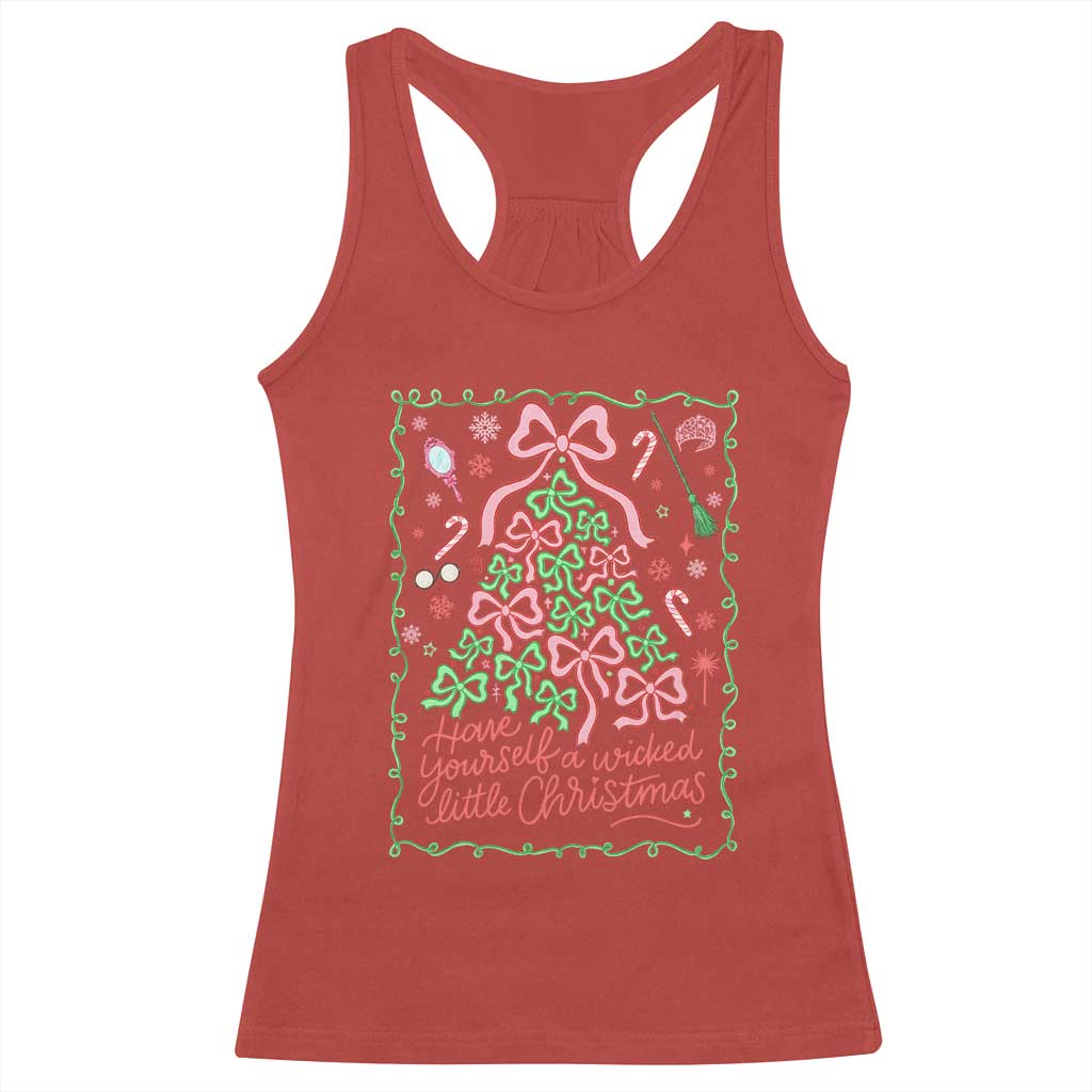 Have Yourself A Wicked Little Christmas Racerback Tank Top Funny Xmas Wizard Princess - Wonder Print Shop