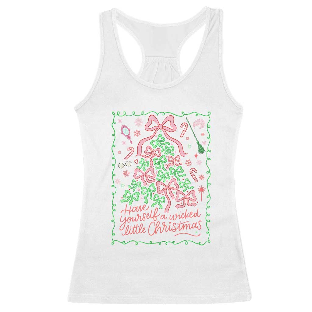 Have Yourself A Wicked Little Christmas Racerback Tank Top Funny Xmas Wizard Princess - Wonder Print Shop