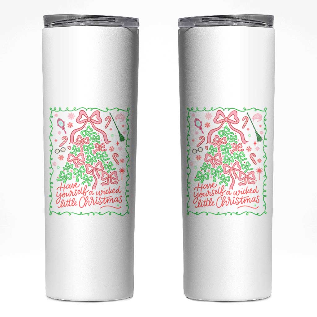 Have Yourself A Wicked Little Christmas Skinny Tumbler Funny Xmas Wizard Princess - Wonder Print Shop