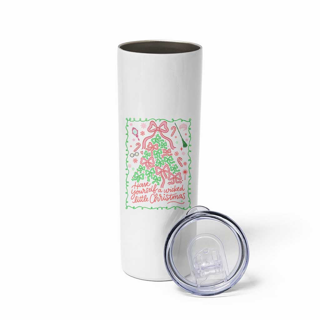 Have Yourself A Wicked Little Christmas Skinny Tumbler Funny Xmas Wizard Princess - Wonder Print Shop