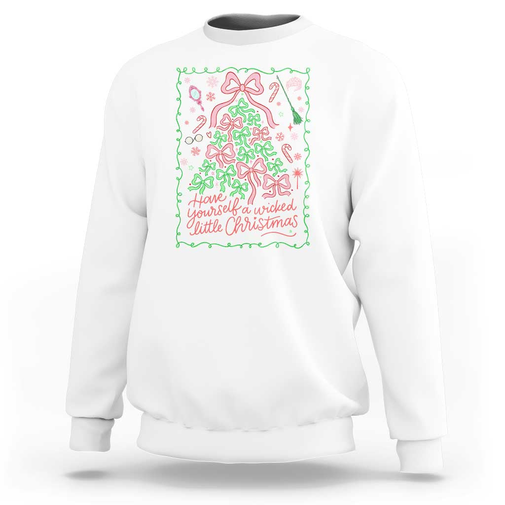 Have Yourself A Wicked Little Christmas Sweatshirt Funny Xmas Wizard Princess - Wonder Print Shop