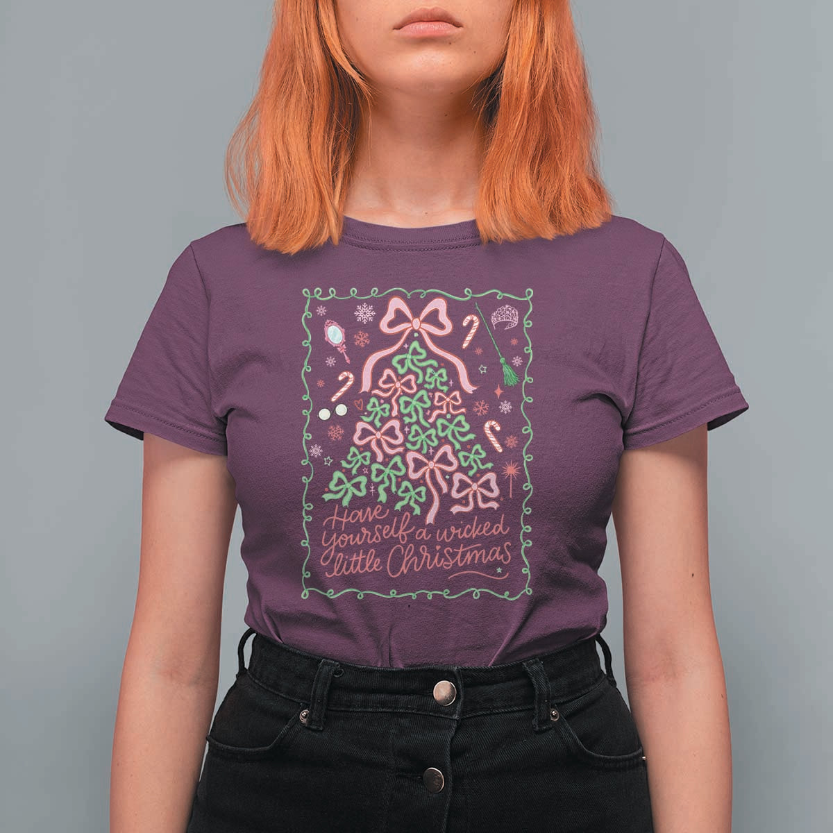 Have Yourself A Wicked Little Christmas T Shirt For Women Funny Xmas Wizard Princess - Wonder Print Shop
