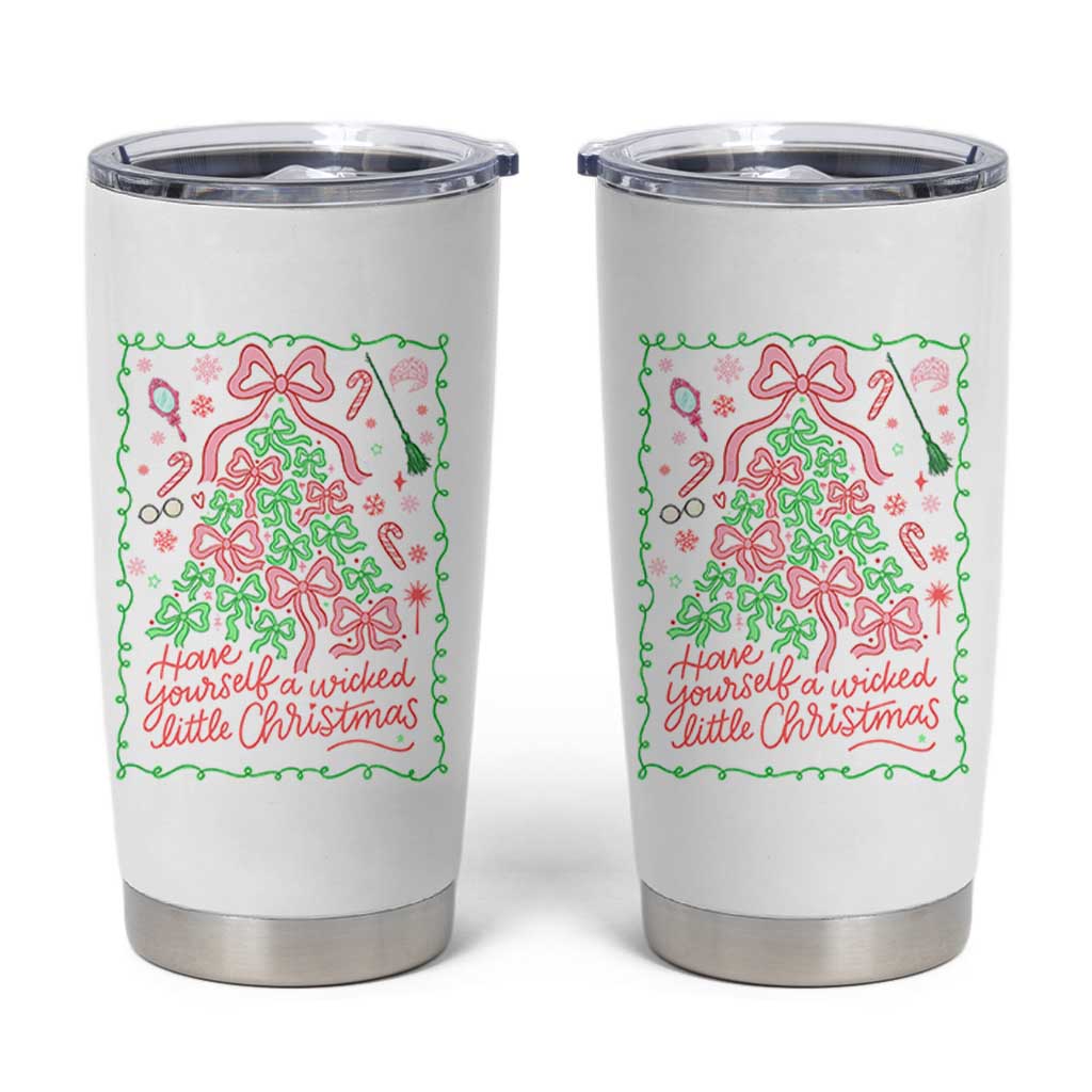 Have Yourself A Wicked Little Christmas Tumbler Cup Funny Xmas Wizard Princess - Wonder Print Shop