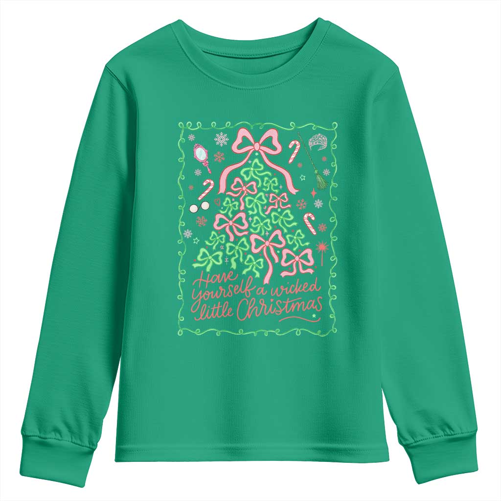 Have Yourself A Wicked Little Christmas Youth Sweatshirt Funny Xmas Wizard Princess - Wonder Print Shop