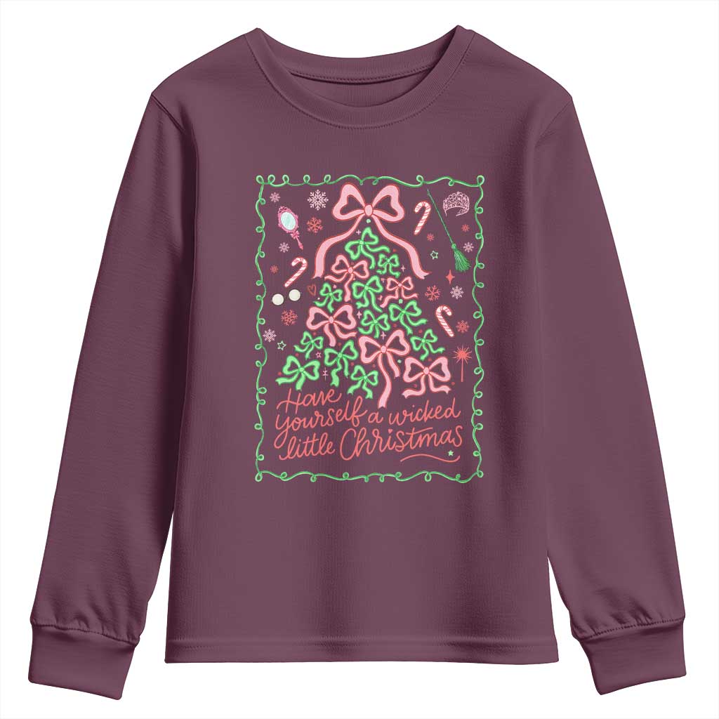 Have Yourself A Wicked Little Christmas Youth Sweatshirt Funny Xmas Wizard Princess - Wonder Print Shop