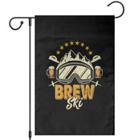 Brewski Skiing Beer Garden Flag Funny Skiing Skier Ski Vacation - Wonder Print Shop