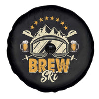 Brewski Skiing Beer Spare Tire Cover Funny Skiing Skier Ski Vacation - Wonder Print Shop
