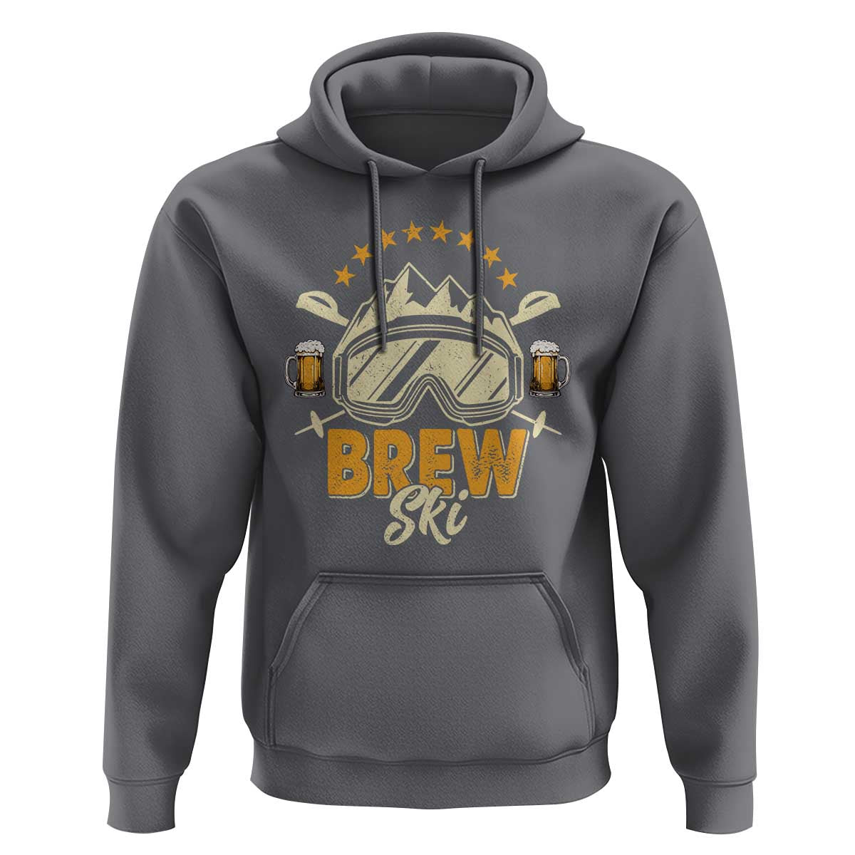 Brewski Skiing Beer Hoodie Funny Skiing Skier Ski Vacation - Wonder Print Shop