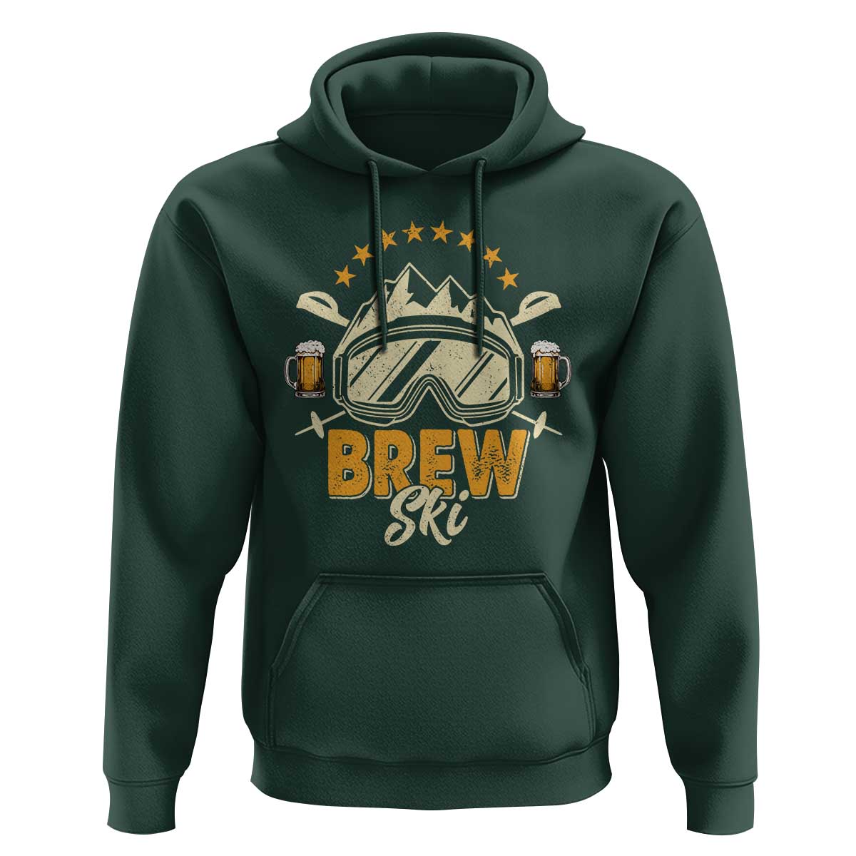 Brewski Skiing Beer Hoodie Funny Skiing Skier Ski Vacation - Wonder Print Shop