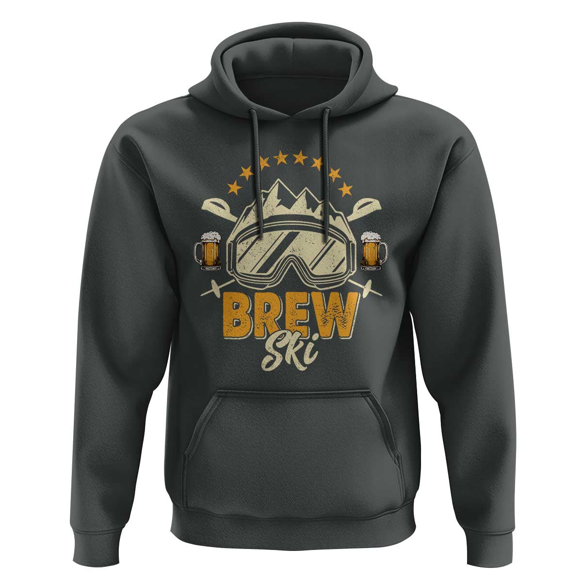 Brewski Skiing Beer Hoodie Funny Skiing Skier Ski Vacation - Wonder Print Shop