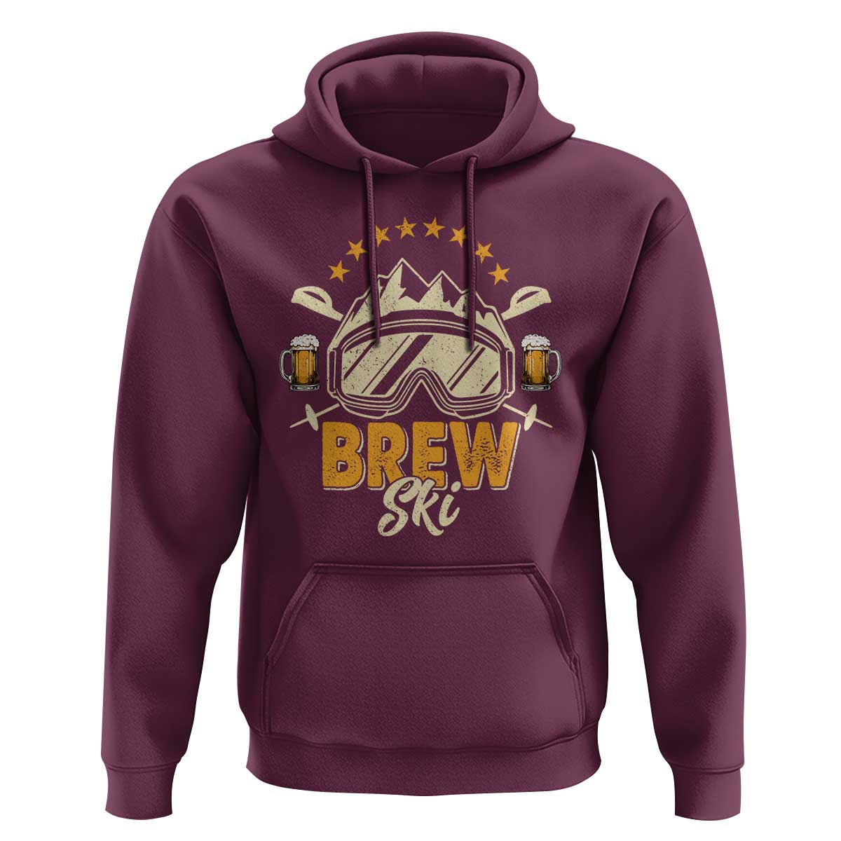 Brewski Skiing Beer Hoodie Funny Skiing Skier Ski Vacation - Wonder Print Shop