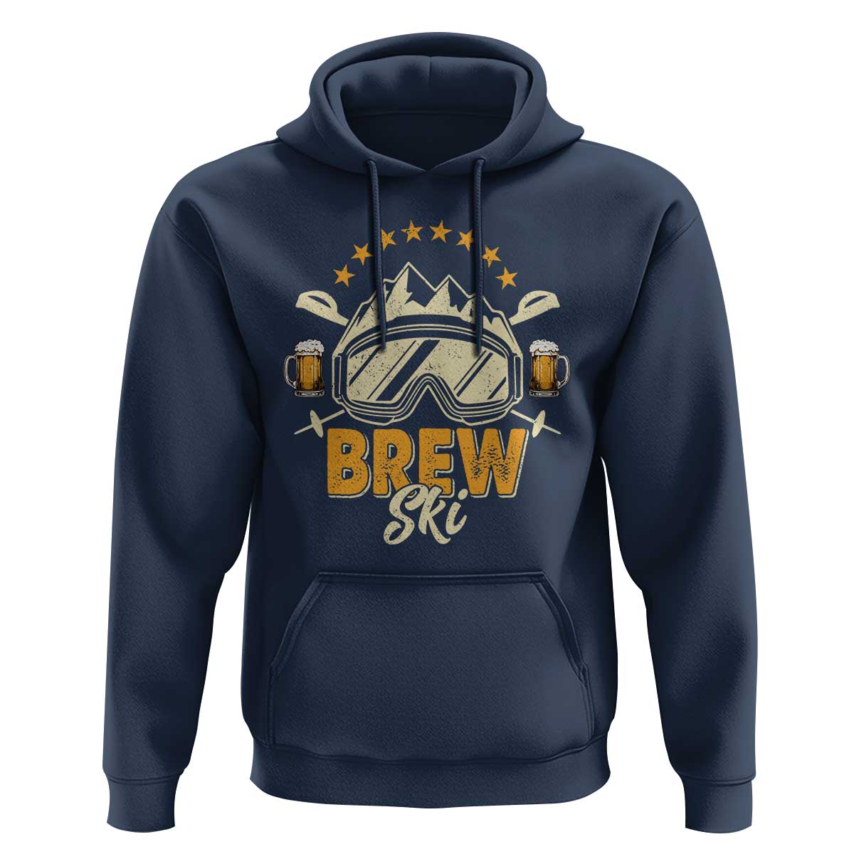 Brewski Skiing Beer Hoodie Funny Skiing Skier Ski Vacation - Wonder Print Shop