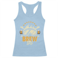 Brewski Skiing Beer Racerback Tank Top Funny Skiing Skier Ski Vacation - Wonder Print Shop