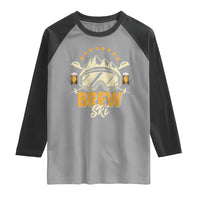 Brewski Skiing Beer Raglan Shirt Funny Skiing Skier Ski Vacation - Wonder Print Shop