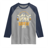 Brewski Skiing Beer Raglan Shirt Funny Skiing Skier Ski Vacation - Wonder Print Shop