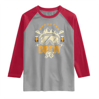 Brewski Skiing Beer Raglan Shirt Funny Skiing Skier Ski Vacation - Wonder Print Shop